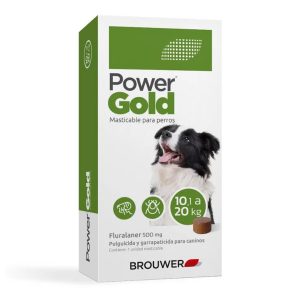 Pastilla Power Gold Antipulgas y Garrapatas 10 A 20kg 1 Comp