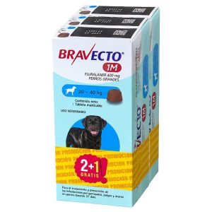 Pastilla Antipulgas Bravecto Antipulgas 20-40 Kg 3 Und