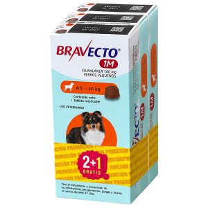 Pastilla Antipulgas Bravecto Antipulgas 4,5-10 Kg 3 Und