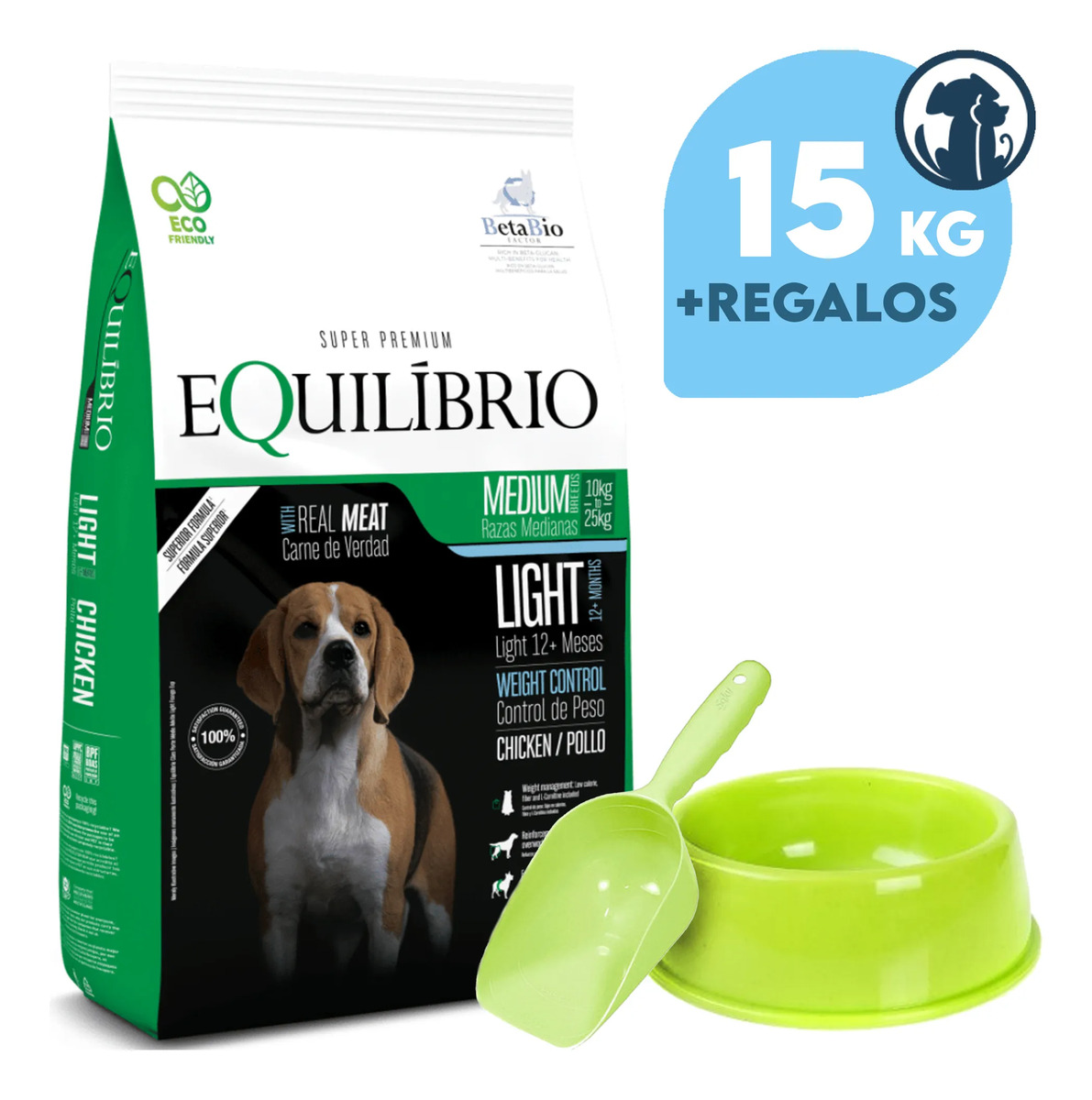 Equilibrio Perro Adulto Light 15 kg - Imagen 2