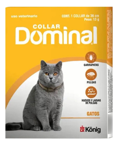 Collar Dominal Anti Pulgas Y Garrapatas Para Gatos X3 Unid