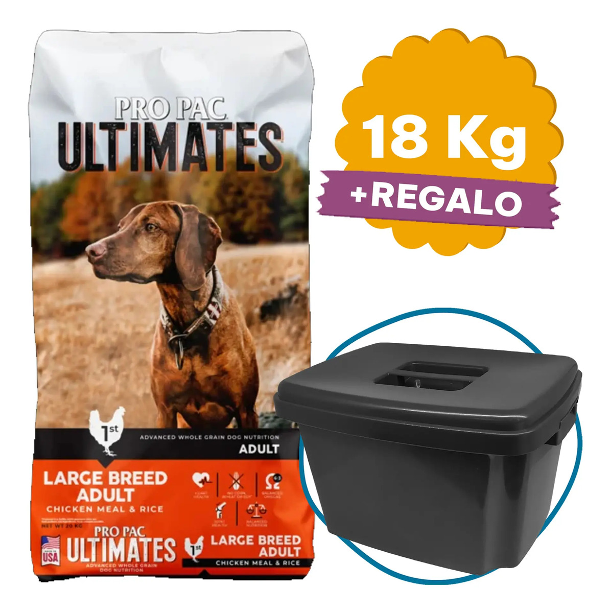 Pro Pac Ultimates Perro Adulto Raza Grande 18 Kg + Regalo