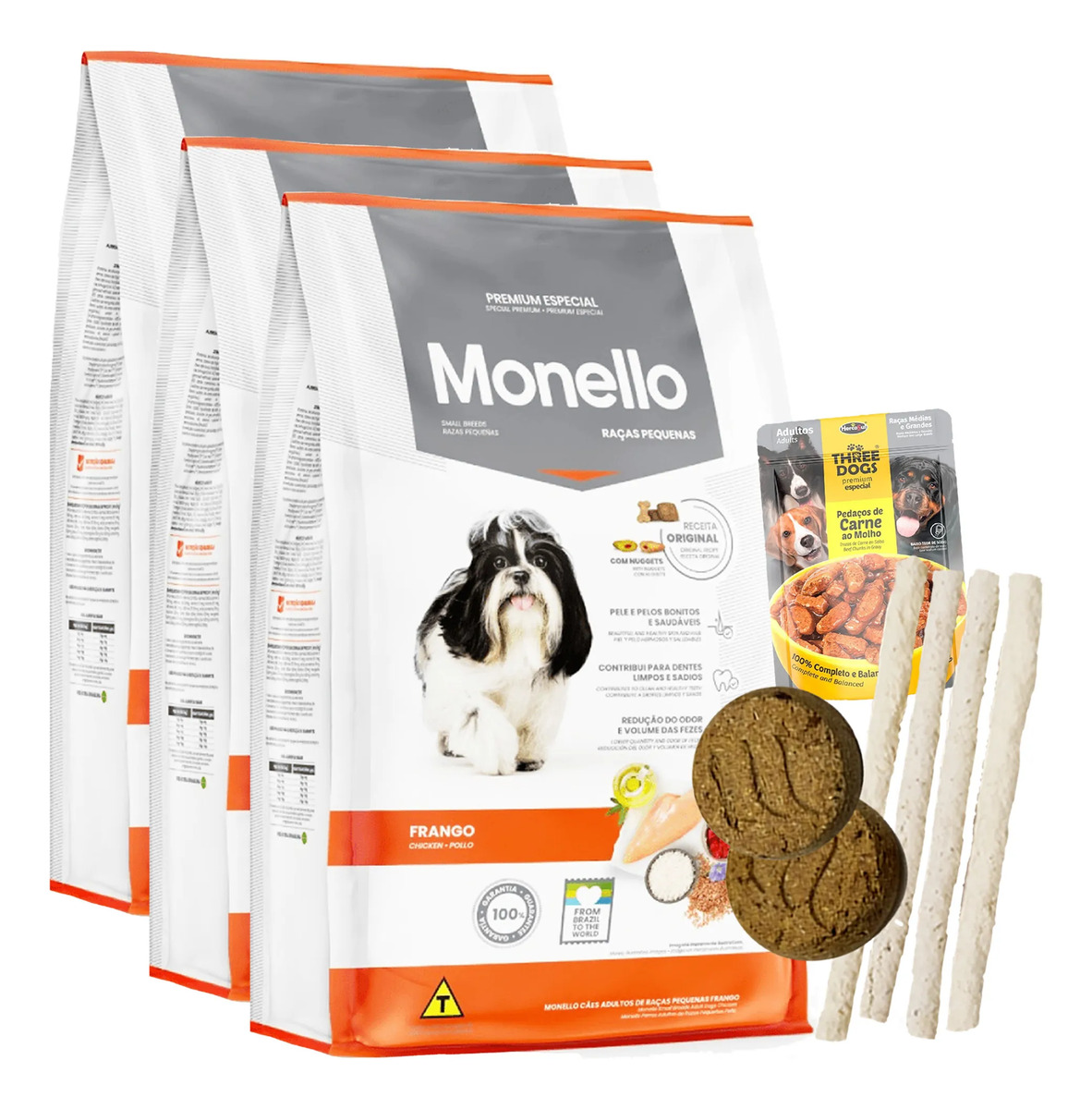 Alimento Monello Premium Razas Pequeñas 3 Kg