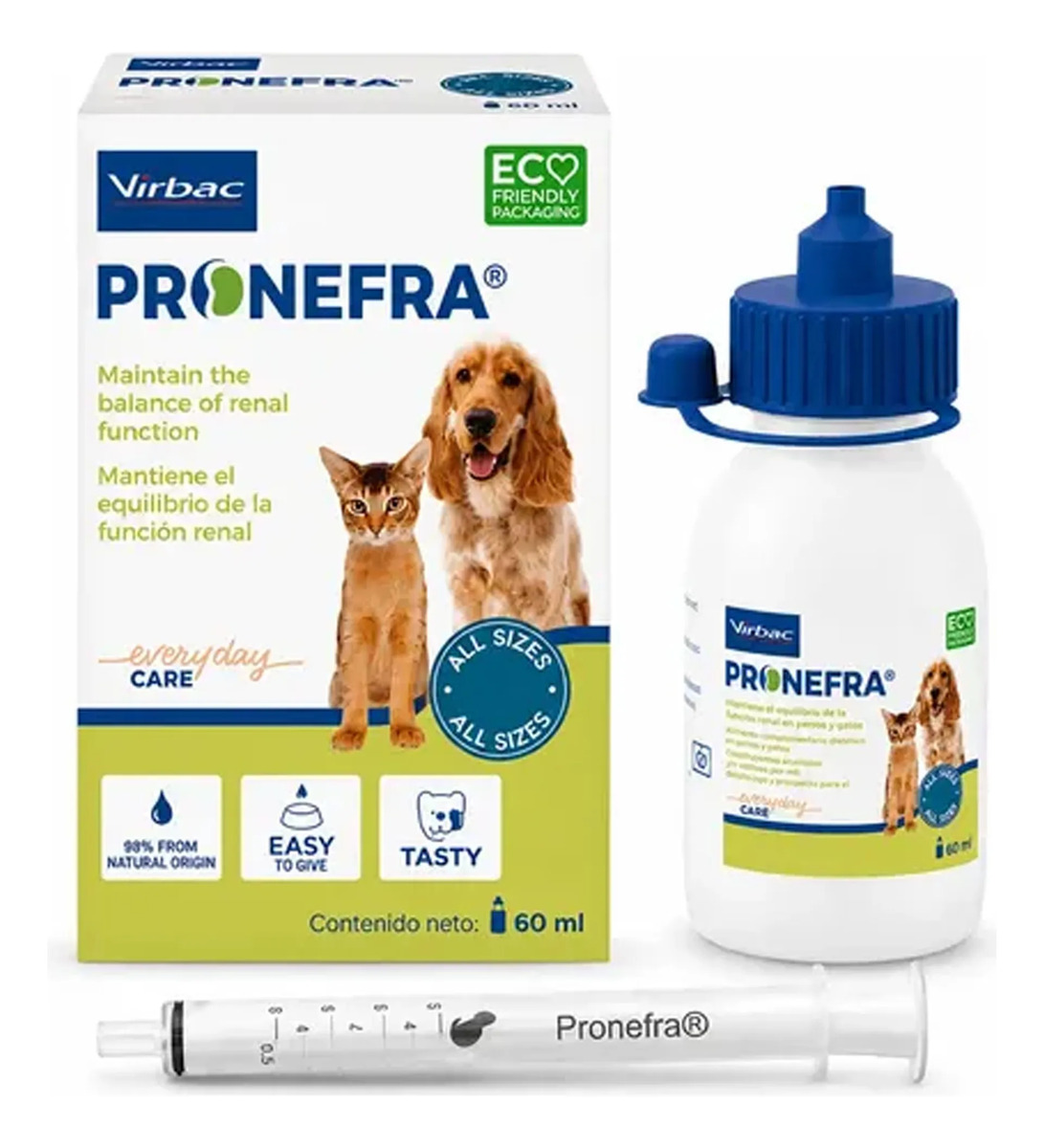Pronefra Virbac 60ml Soporte Renal Para Perros Y Gatos