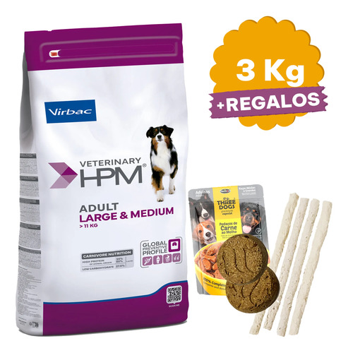 Hpm Virbac Veterinary Perro Adulto Mediano Y Grande 3 Kg - Imagen 2