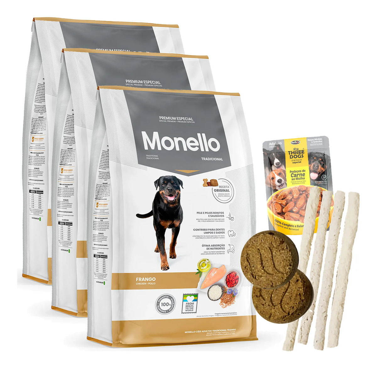 Alimento Perro Monello Premium Dog Tradicional 3 Kg