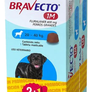 Pastilla Antipulgas Bravecto Antipulgas 20-40 Kg 3 Und