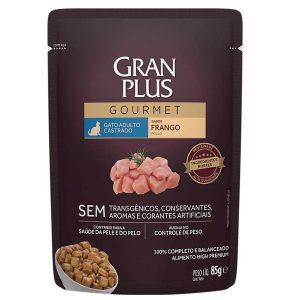 Pouch Gran Plus Gourmet Gato Castrado Sabor Pollo 100 gr