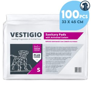 Pañal Vestigio Carbón Activado / Talle S - 33x45cm - 100 Unidades