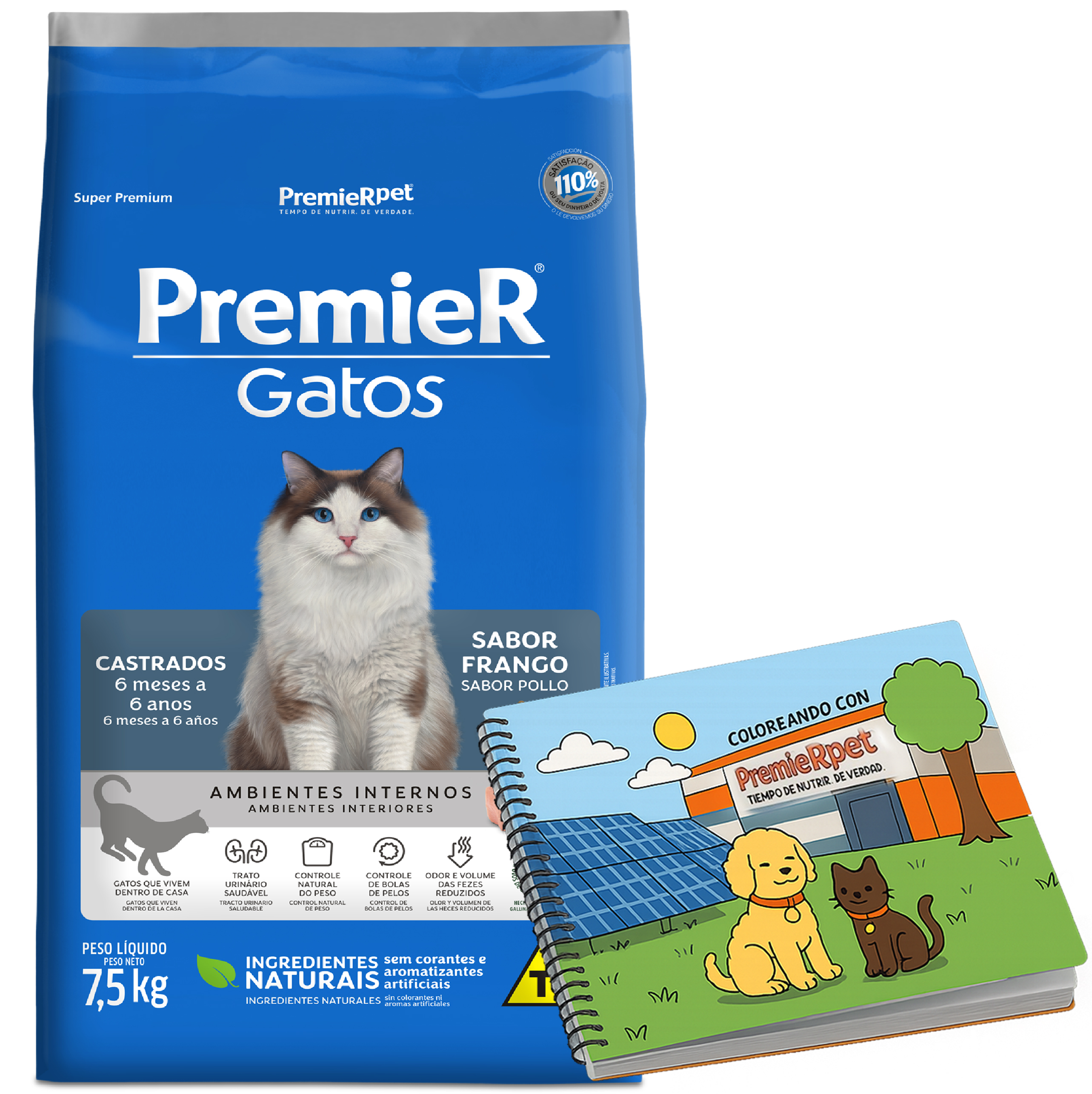 Premier Ambientes Internos Gato Castrado 7.5 kg