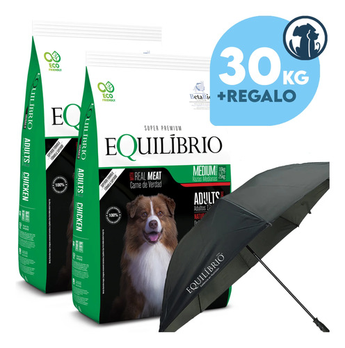Equilíbrio Super Premium Perro Adulto Seca Pollo 30 Kg - Imagen 2