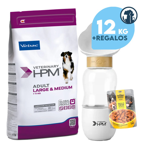 Alimento Hpm Virbac Perro Adulto Mediano Y Grande 12 Kg - Imagen 2