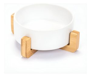 Comedero Bowl Con Soporte Bamboo Para Mascotas