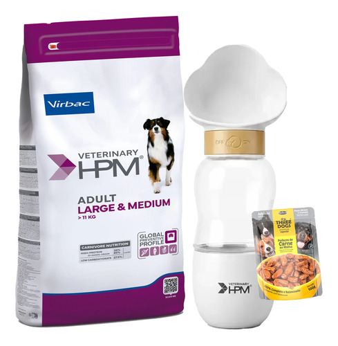 Alimento Hpm Virbac Perro Adulto Mediano Y Grande 12 Kg