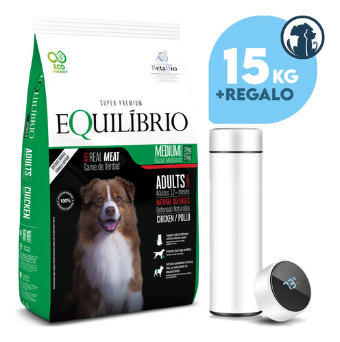Comida Perro Adulto Equilíbrio Mediana Pollo & Arroz 15 Kg - Imagen 2
